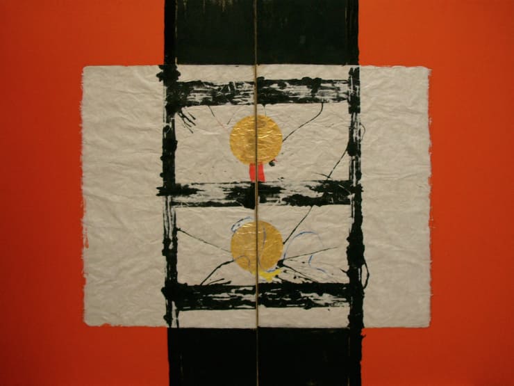 Luciano Bartolini, ST, 1987-1988, tecnica mista su cartone intelaiato, cm 150x200