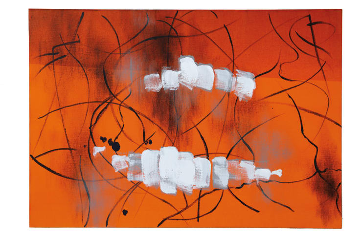 Un’Altra Natura, 2009, inchiostro di china e acrilico su tela, cm 81x116