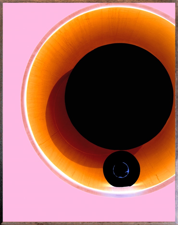 Ola Kolehmainen, Suprematism Nr.114 Black Circles and Orange Circle with Pink, 2020