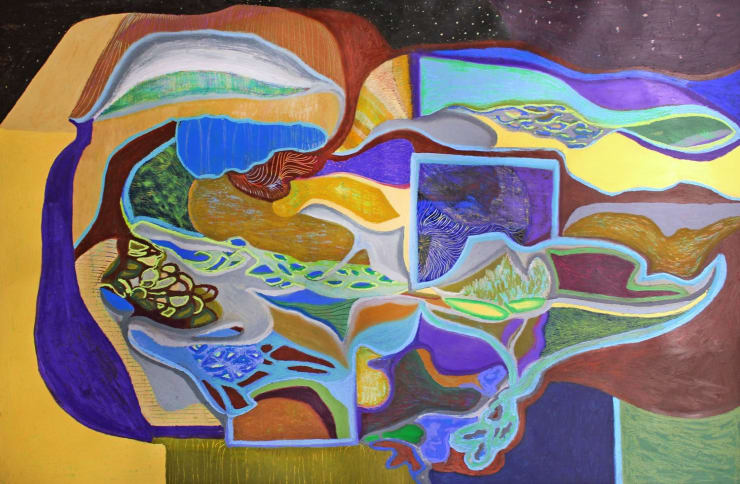 María Korol Tocar Fondo (Touching Bottom), 2021 ink, pastels, and paint on gessoed Stonehenge paper 48 x 72 inches