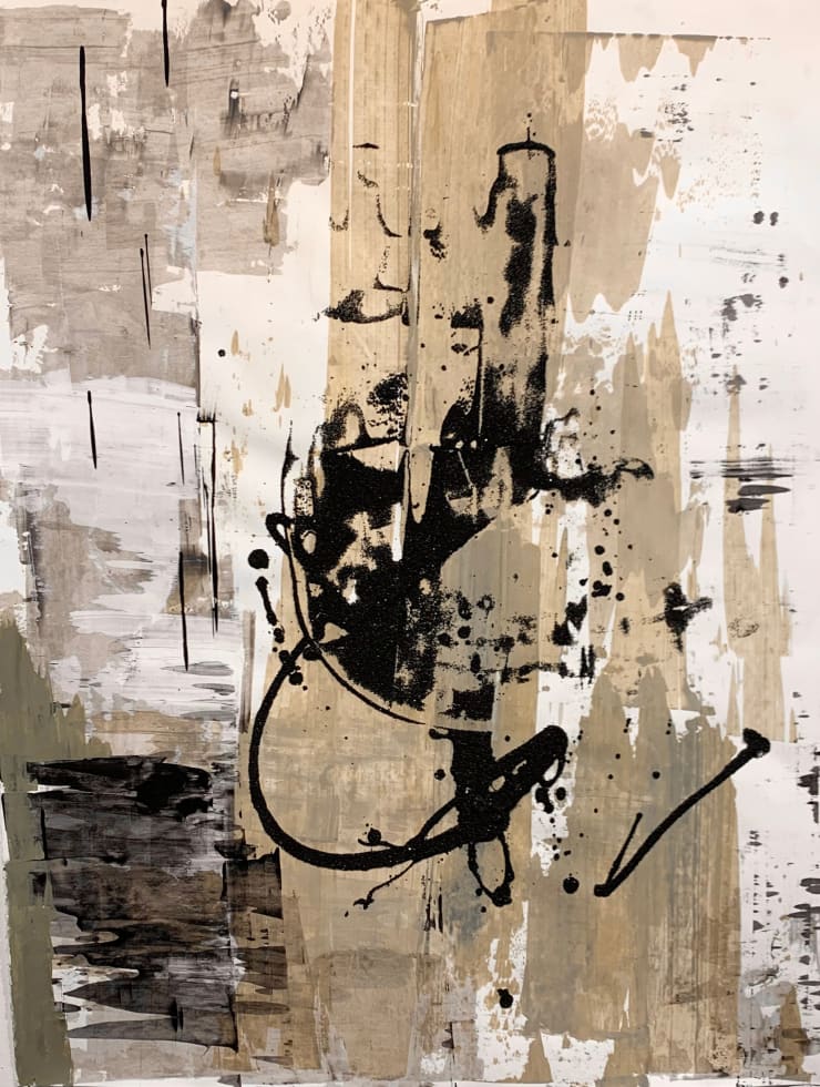 Deborah Dancy The Weight of a Million Black Stars # 10, 2020 acrylic, crushed stone on paper 50 x 38 inches