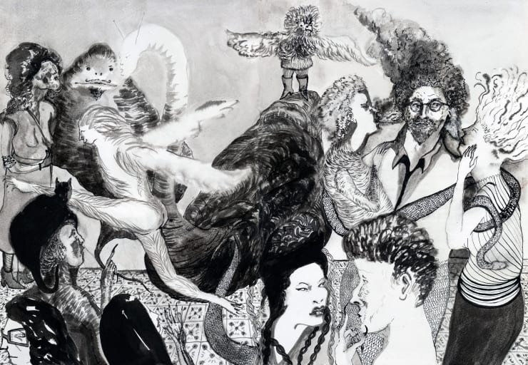 María Korol Humo (Smoke), 2023 Ink on watercolor paper 16 x 23 inches