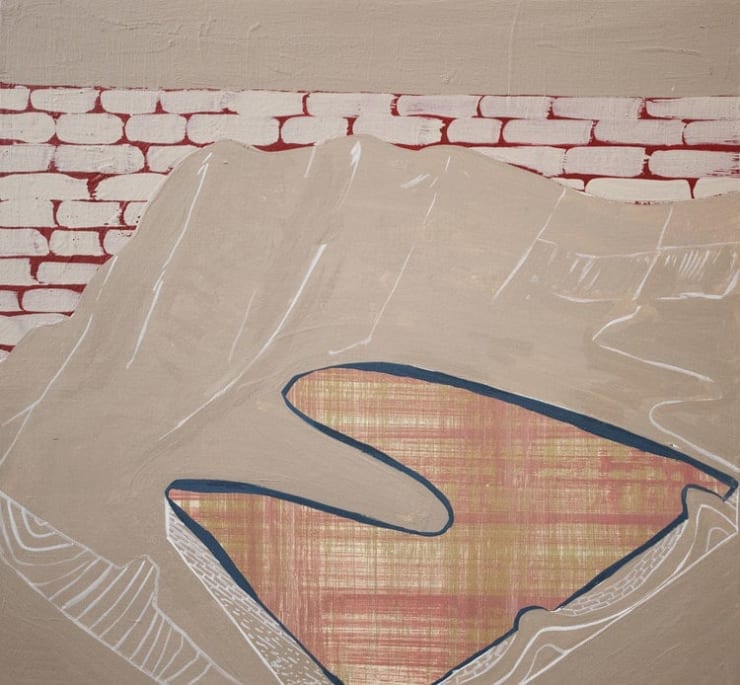 Frances Barth b-dist, 2000 acrylic on panel 14 x 15 inches