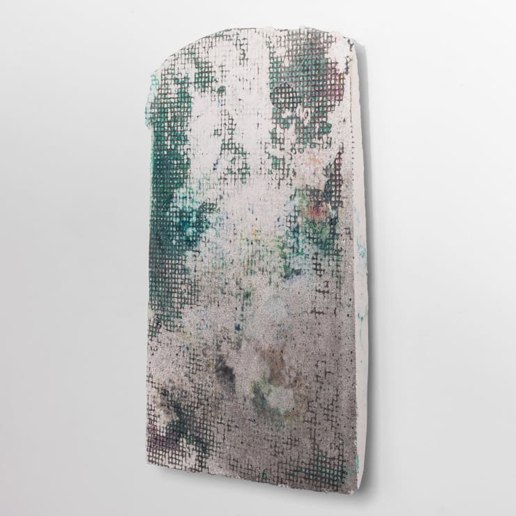 Mariana Garibay Raeke BGM (Black/Green/Magenta), 2016 paper, plaster, pigment 15 ½ x 10 x 1 ¼ inches