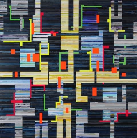 Scott Eakin BCS-214 Difficult Witness, 2022 acrylic on panel 54 x 54 inches