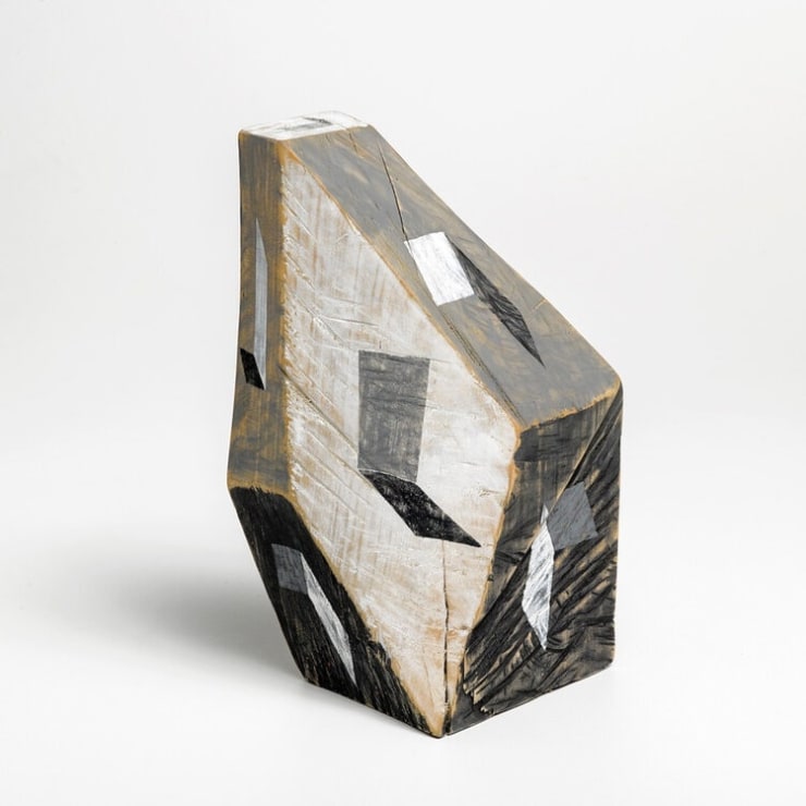 Clark Derbes Fractal, 2020 carved, polychromed sugar maple 14 x 7 1/2 x 6 inches