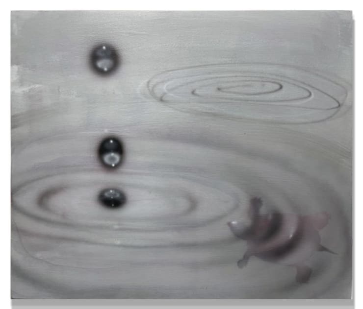 Joseph Peragine Gray Ripple, 2023 acrylic on canvas 24 x 28 inches