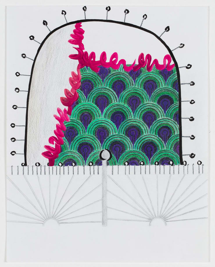 Sacha Ingber Sunset Park, 2016 gouache, ink, and colored pencil on paper 11 x 17 inches
