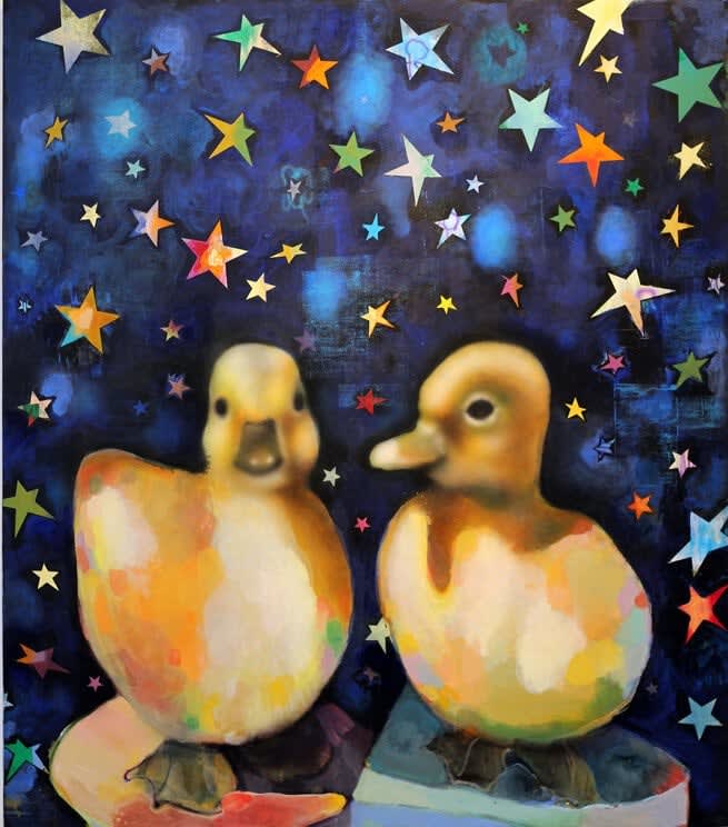 Joseph Peragine Sitting Ducks, 2015 oil on canvas 78 x 68 inches