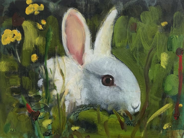 Joseph Peragine Untitled (White Bunny), 2020 oil on canvas 7.5 x 10 inches