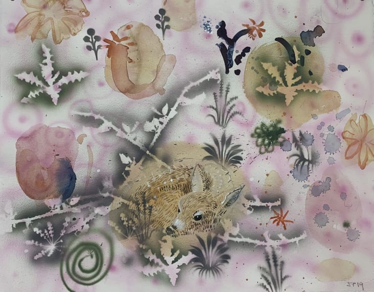 Joseph Peragine Untitled (fawn), 2023 watercolor on paper 16 x 20 inches