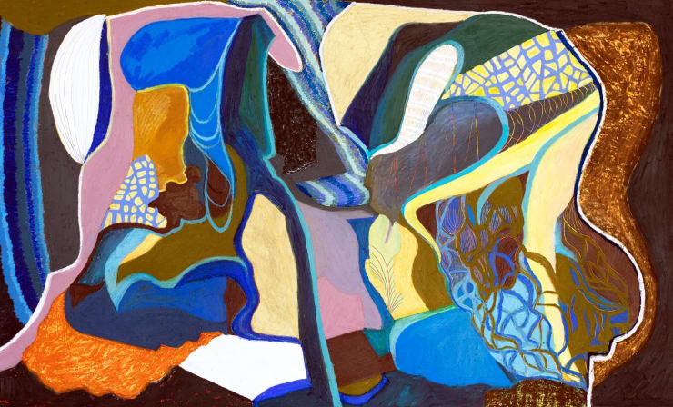 María Korol De Odesa a Buenos Aires (From Odessa to Buenos Aires) , 2020 ink, pastels, and paint on gessoed watercolor paper 48 x 72 inches