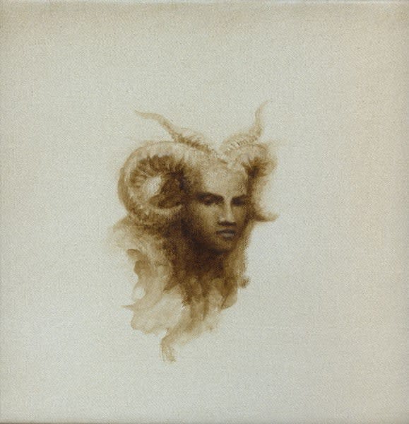 Kate Javens Father Ram 2, 2007 oil on linen 9 x 10 inches