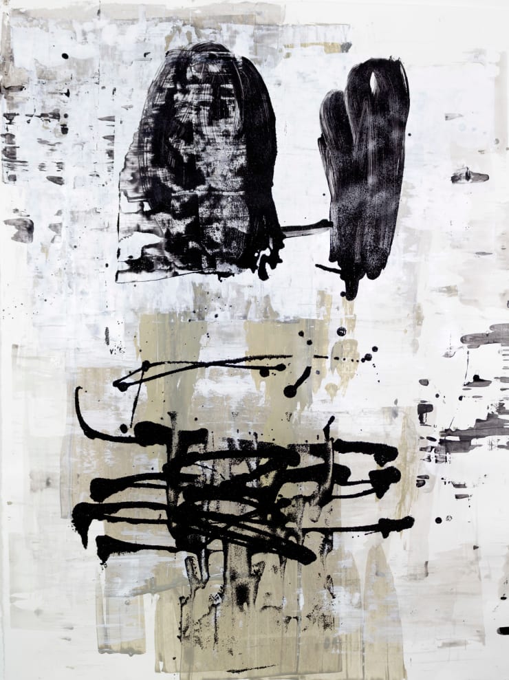 Deborah Dancy The Weight of a Million Black Stars # 13, 2020 acrylic, crushed stone on paper 50 x 38 inches