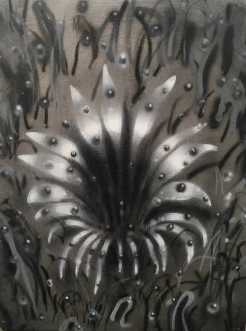 Joseph Peragine Dew Drop, 2018 acrylic and oil on canvas 14 x 11 inches