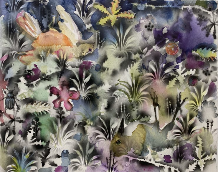 Joseph Peragine Untitled (bird), 2023 watercolor on paper 16 x 20 inches