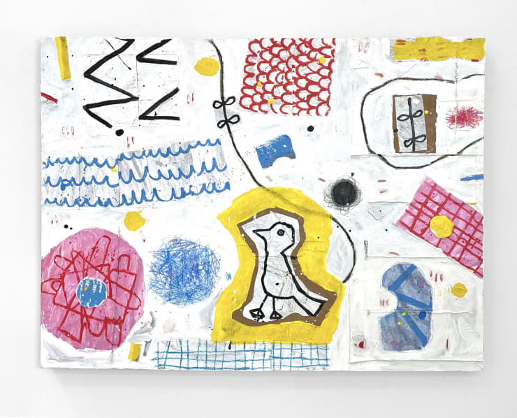 Deb Lawrence Walk in the Park No. 12, 2022 mixed media collage paper on canvas 36 x 48 inches