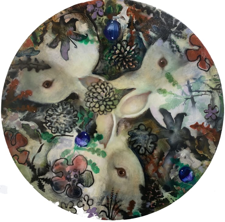 Joseph Peragine Sweetly Dark and Silent, 2022 acrylic on panel 24 x 24 inches