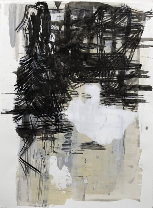 Deborah Dancy Lines of Winter 23, 2018 acrylic on paper 30 x 22 inches