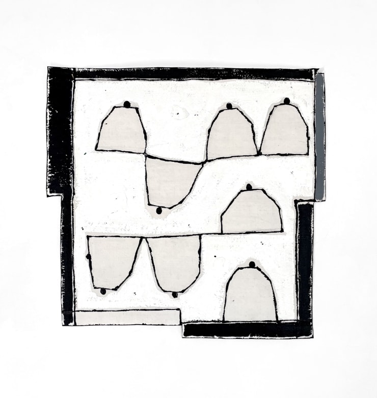 Deb Lawrence Know Her, No. 54, 2022 acrylic on antique linen 27 x 27 inches, framed