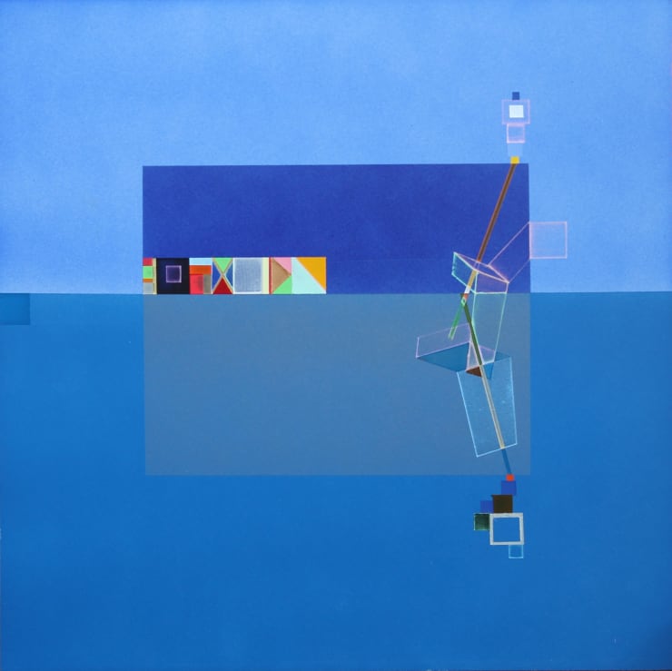 Scott Eakin Buoy BCS-234, 2024 acrylic on clay board 12 x 12 inches