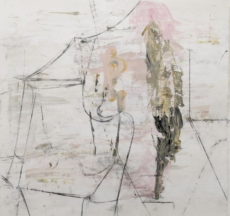 Deborah Dancy Pink 15, 2015 charcoal and acrylic on paper 25 x 24 inches