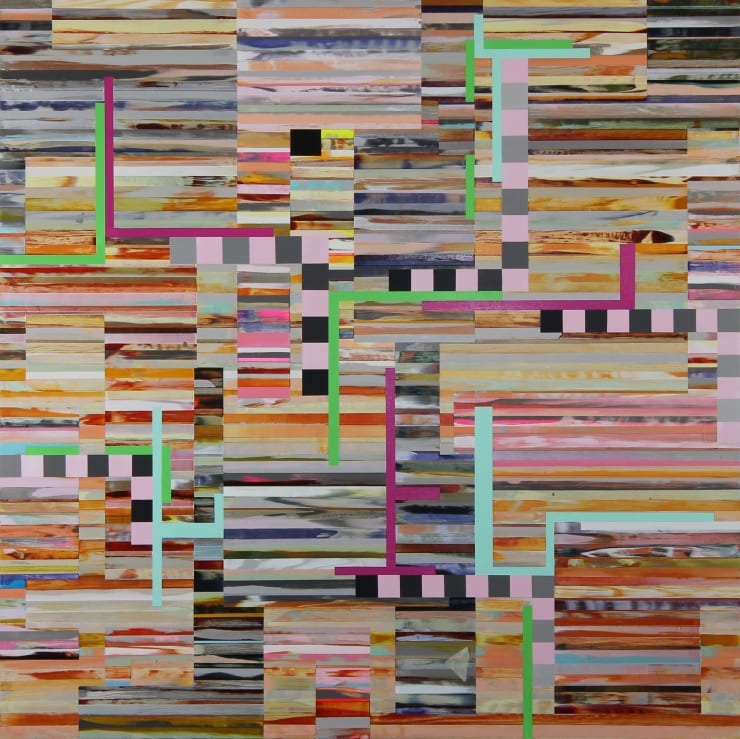 Scott Eakin BCS-220 RUMBLE STRIP , 2023 acrylic on panel 42 x 42 inches
