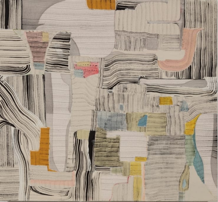 Kim Ouellette Picture , 2021 sumi ink, acrylic on canvas 24 x 22 inches