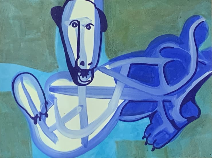 David Humphrey Favorite Pet, 2022 acrylic on paper 9 x 12 inches