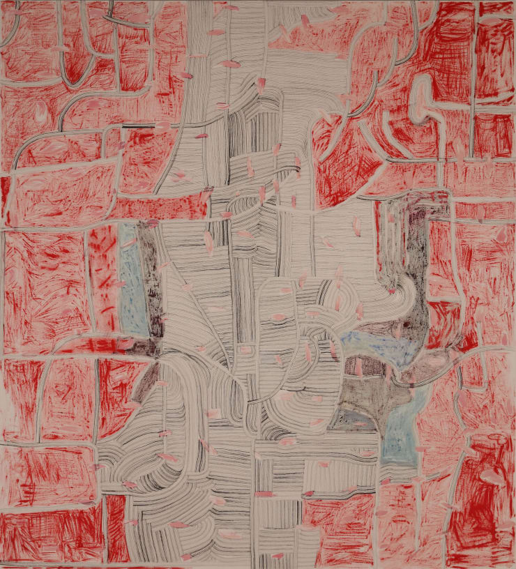 Kim Ouellette Body image, 2023 acrylic on raw canvas 66 x 61 inches