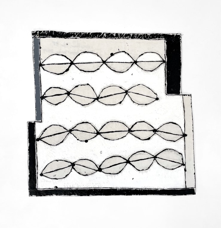 Deb Lawrence Know Her, No. 55, 2022 acrylic on antique linen 27 x 27 inches, framed