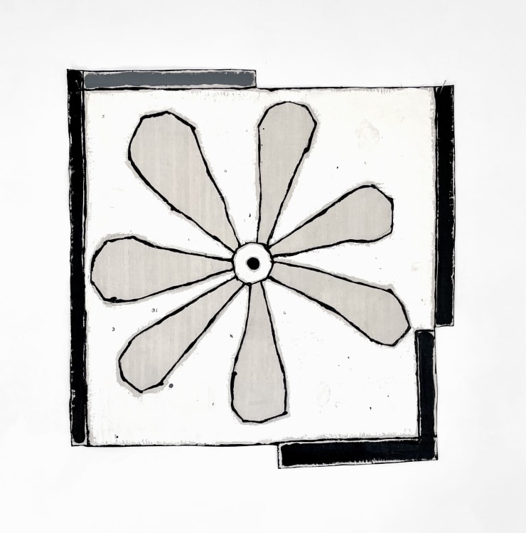 Deb Lawrence Know Her, No. 58, 2022 acrylic on antique linen 27 x 27 inches, framed