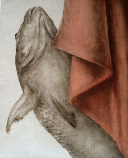Kate Javens The Animals I Sleep With, the Fish, 2015 oil on wood panel 20 x 14 inches