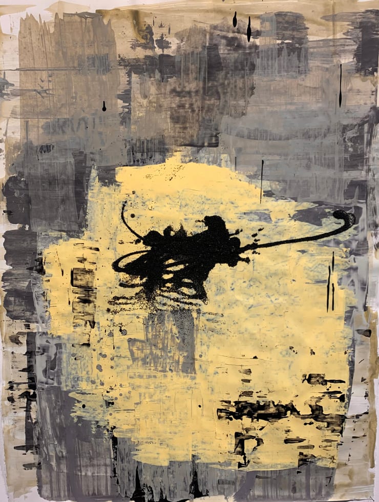 Deborah Dancy The Weight of a Million Black Stars #14, 2020 acrylic, crushed stone on paper 50 x 38 inches