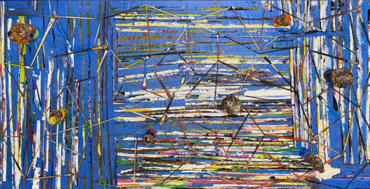 María Korol Mapamundi: How We Build the World, 2021 debris materials from the studio 48 x 96 inches