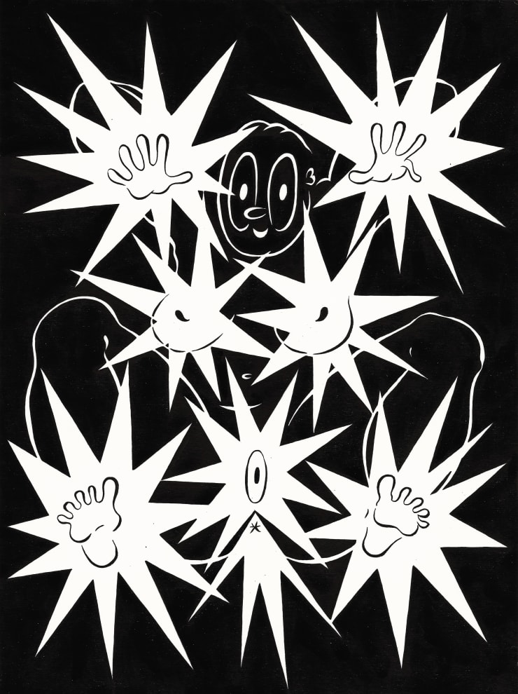 Ebecho Muslimova FATEBE SPARKING, 2017 Ink on paper, framed 47.5 x 38 cm 18 3/4 x 15 in