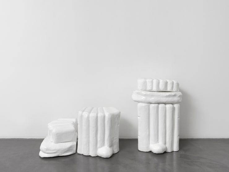 Denis Savary Follies, 2025 Resin, paint Each approx. 75 x 50 x 50 cm approx. 29 1/2 x 19 3/4 x 19 3/4 in