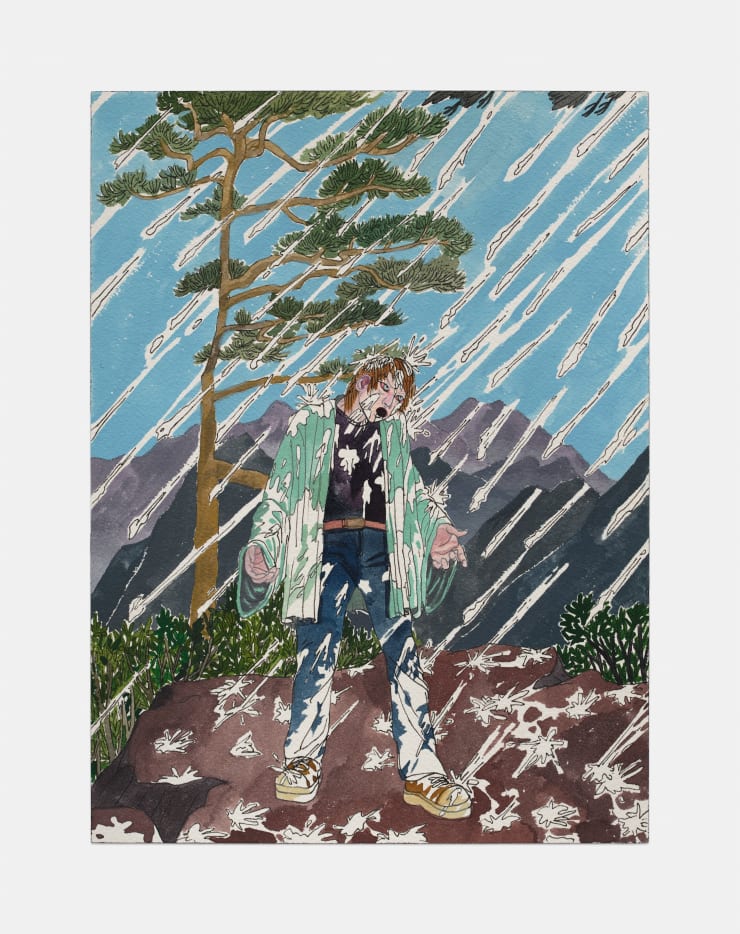 Ding Shilun D104 (Arrival), 2024 Watercolor of paper 31 x 23 cm 12 1/4 x 9 in