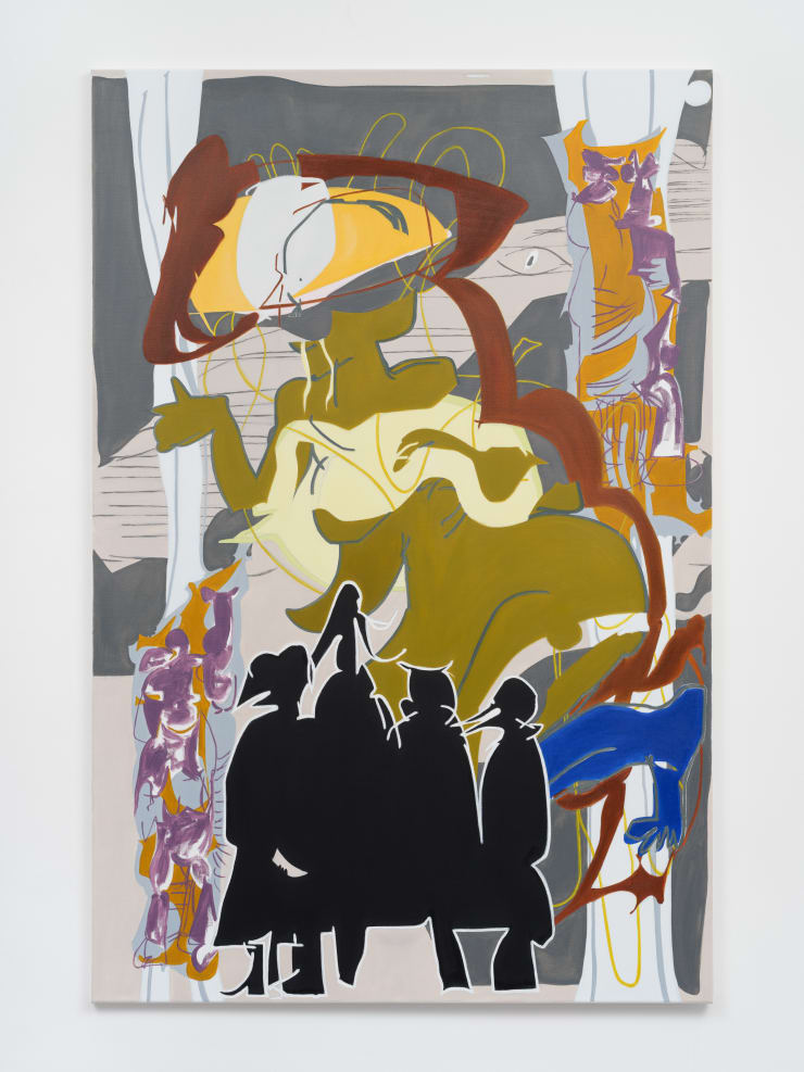 Lisa Jo Friends, 2021 oil on linen 100 x 150 x 2 cm 39 3/8 x 59 1/8 x 3/4 in