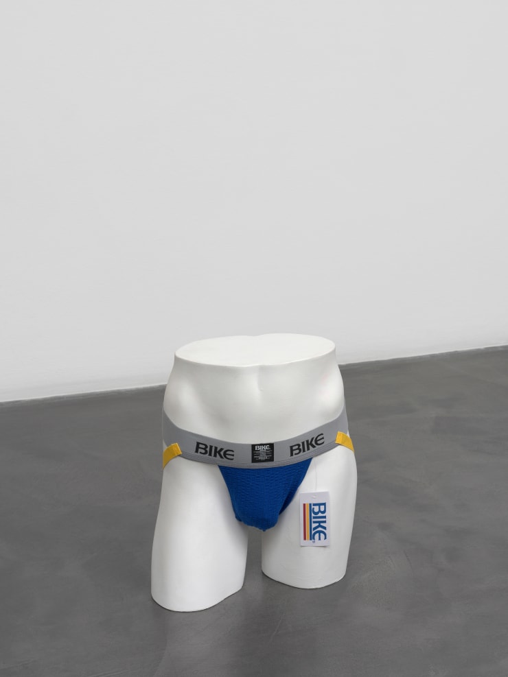 Mitchell Anderson Support piece, 2022 Limited Edition Ukraine Benefit BIKE® Athletic Classic Jockstrap, torso display 45 x 35 x 25 cm 17 3/4 x 13 3/4 x 9 7/8 in