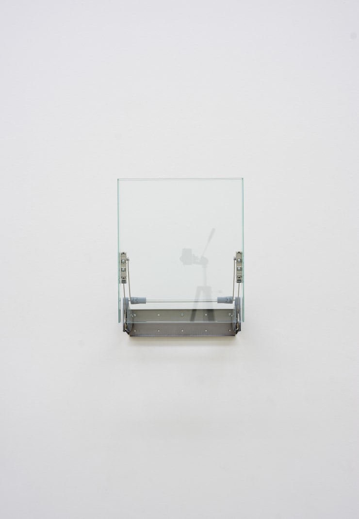 Manuel Burgener Untitled , 2018 glass, aluminium 48 x 54 x 40 cm 18 7/8 x 21 1/4 x 15 3/4 in