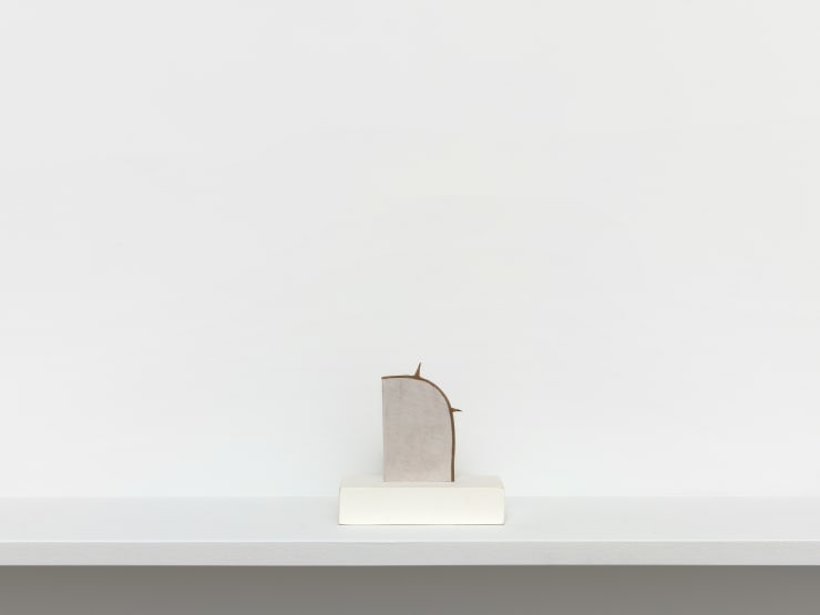 Eric Oglander Similar To Others But With Different Materials, 2023 Plywood, Paper, Fabric From T-Shirt, Cat Briar 13.97 x 12.07 x 5.08 cm 5.5 x 4 3/4 x 2 in