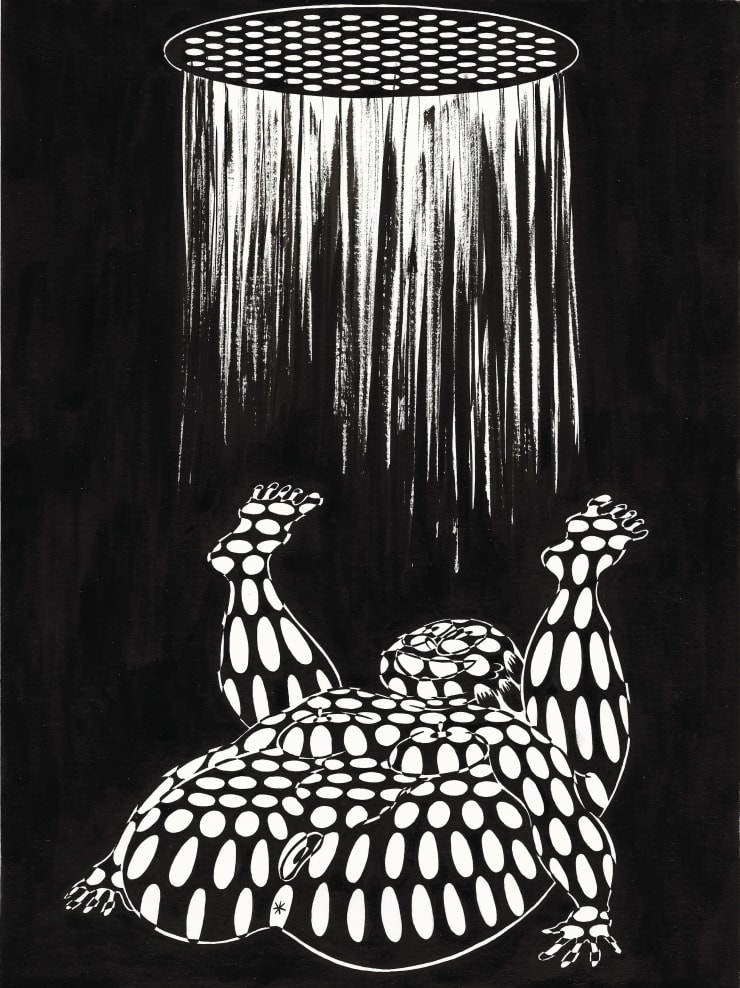 Ebecho Muslimova FATEBE SEWER LIGHT, 2017 Ink on paper, framed 47.5 x 38 cm 18 3/4 x 15 in