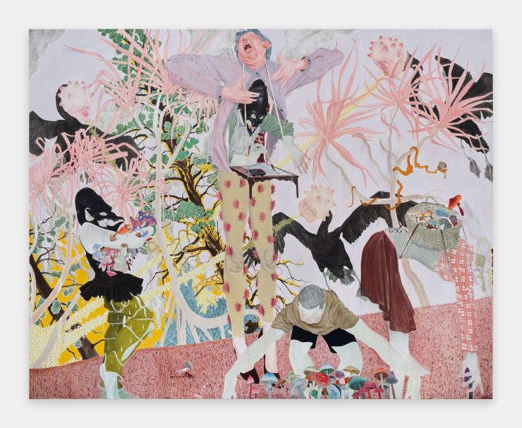 Ding Shilun Fake Flame, 2024 Oil on linen 240 x 300 cm 94 1/2 x 118 1/8 in