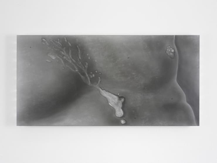 Juan Antonio Olivares Untitled (cum), 2022 Graphite powder and acrylic on aluminum panel 61.7 x 30.5 x 3 cm 24 1/4 x 12 1/8 x 1 1/8 in