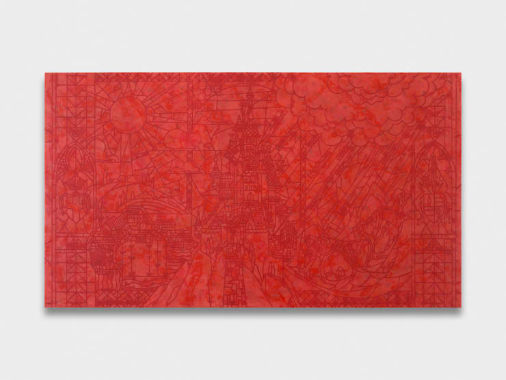 Mitchell Anderson The Fall, 2022 Encaustic on panel 100 x 180 cm 39 3/8 x 70 7/8 in