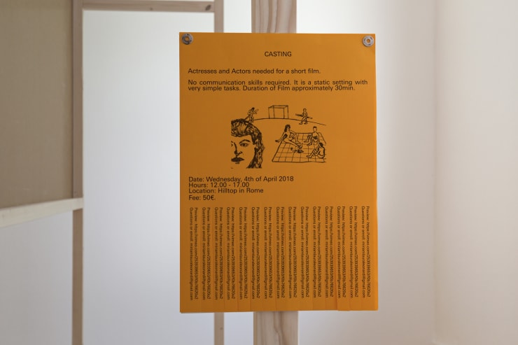 Miriam Laura Leonardi Help in the Search !, 2018 Wood, A4 paper 257 x 280 x 70 cm