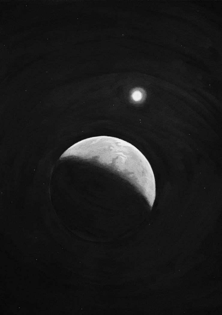 Juan Antonio Olivares Trappist 2, 2019 Graphite on paper, framed 77.4 x 57 cm 30 1/2 x 22 1/2 in