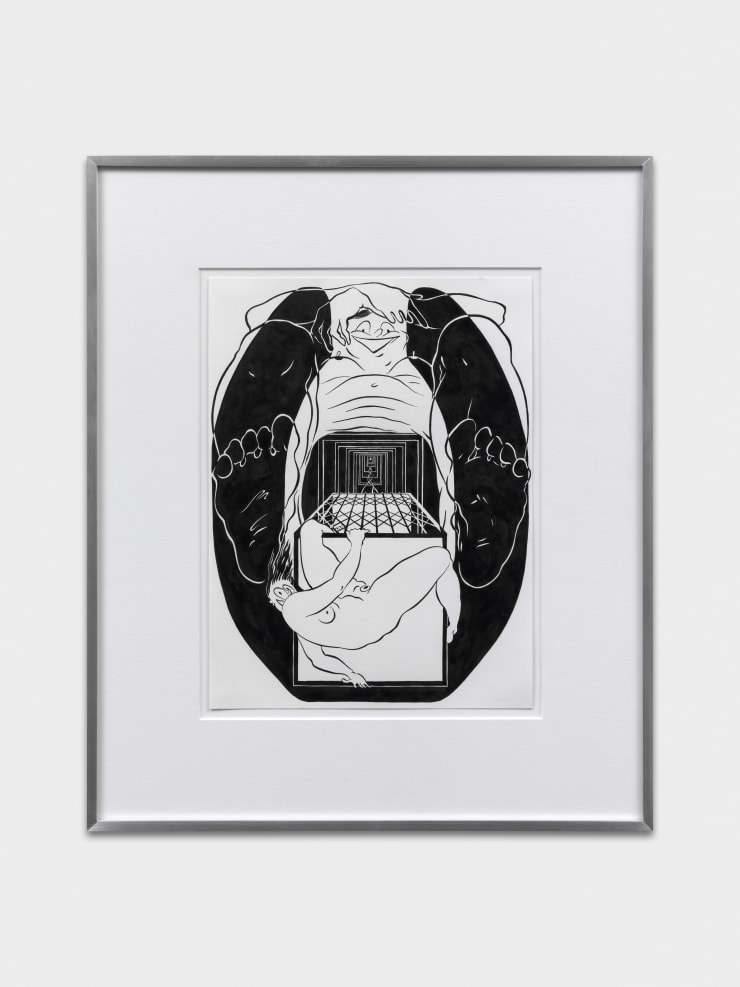 Ebecho Muslimova FATEBE CHUTE, 2020 Ink on paper 47 x 40 x 4 cm 18 1/2 x 15 3/4 x 1 5/8 in