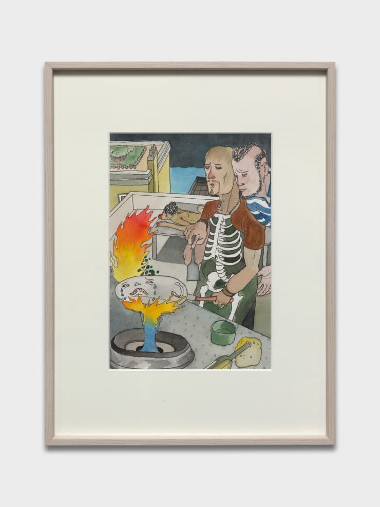 Ding Shilun D22 (Tutorial), 2021 Watercolor on paper 26 x 18 cm 10 1/4 x 7 1/8 in